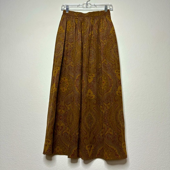 90’s Vintage Calvin Klein Classics Silk Paisley Maxi Skirt - Sold by Free People - Picture 5 of 10